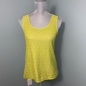 ANN TAYLOR print Tank Top blouse women’s size small sleeveless bright